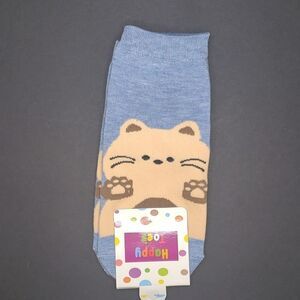 Cat No Show Socks Blue Socks